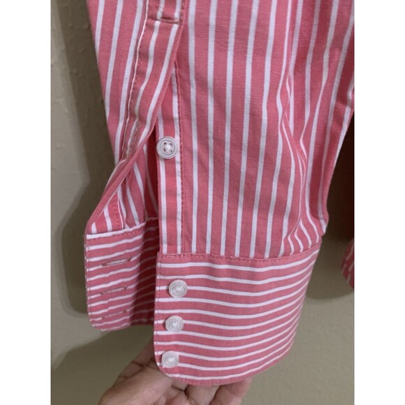 Ariat REAL Red Striped Fitted Button Up Long Sleeve Shirt Women’s‎ XLarge - Picture 5 of 5